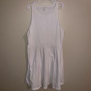 White skater dress